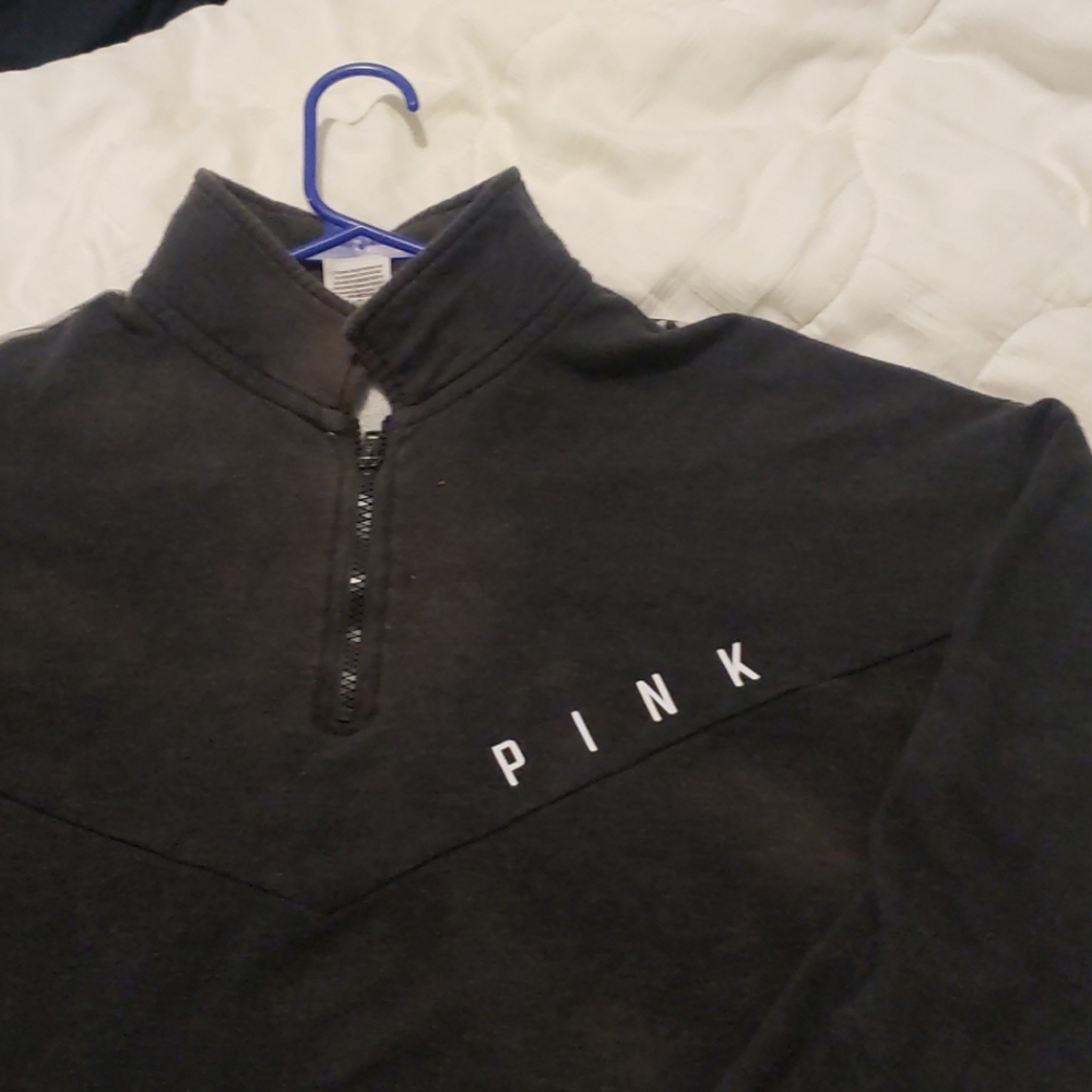 PINK 1/4 zip sweater